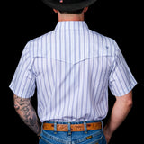 The Jack in Blue - Short Sleeve Pearl Snap Shirt (FINAL SALE)