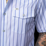 The Jack in Blue - Short Sleeve Pearl Snap Shirt (FINAL SALE)