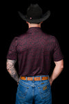 The Grant Pearl Snap Polo in Maroon