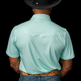 The Carson Pearl Snap Polo in Mint (FINAL SALE)
