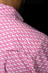 The Clark Long Sleeve Pearl Snap Shirt in Pink