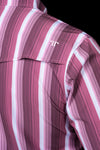 The Tristan Long Sleeve Pearl Snap Shirt in Maroon