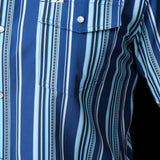 The James in Blue - Short Sleeve Pearl Snap Shirt (FINAL SALE)