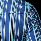 The James in Blue - Short Sleeve Pearl Snap Shirt (FINAL SALE)