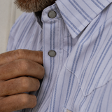 The Jack in Blue - Short Sleeve Pearl Snap Shirt (FINAL SALE)