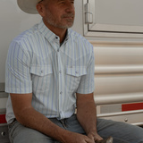 The Jack in Blue - Short Sleeve Pearl Snap Shirt (FINAL SALE)