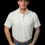 The Carson Pearl Snap Polo in Cream