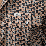 The Clark Long Sleeve Pearl Snap Shirt in Brown