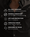 CORE - Men's Aqua Long Sleeve Pearl Snap Shirt