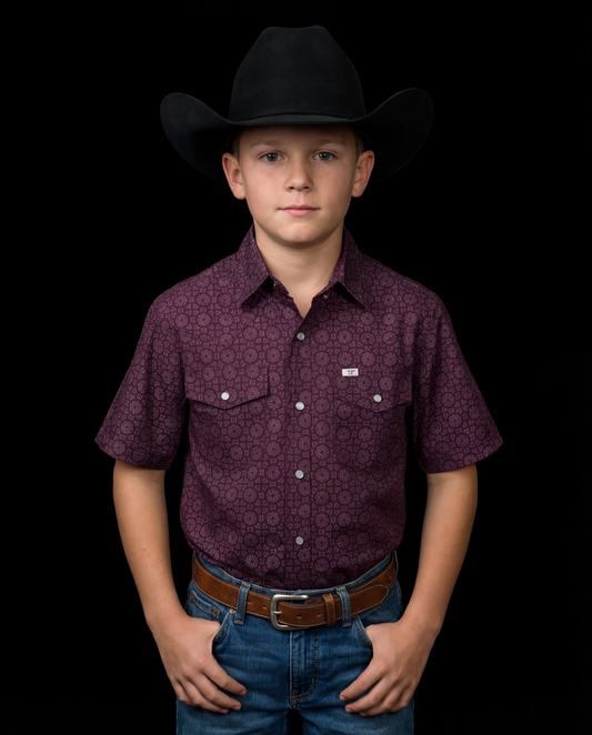 Kid's Fletcher Short Sleeve Pearl Snap